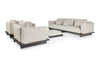 Sofaset Volar 3 + 2 - Matt Black - Taupe Gravel