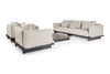 Sofaset Volar 3 + 2 - Matt Black - Taupe Gravel