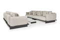 Sofaset Volar 4 x 2 - Matt Black - Taupe Gravel