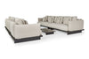 Sofaset Volar 4 x 2 - Matt Black - Taupe Gravel