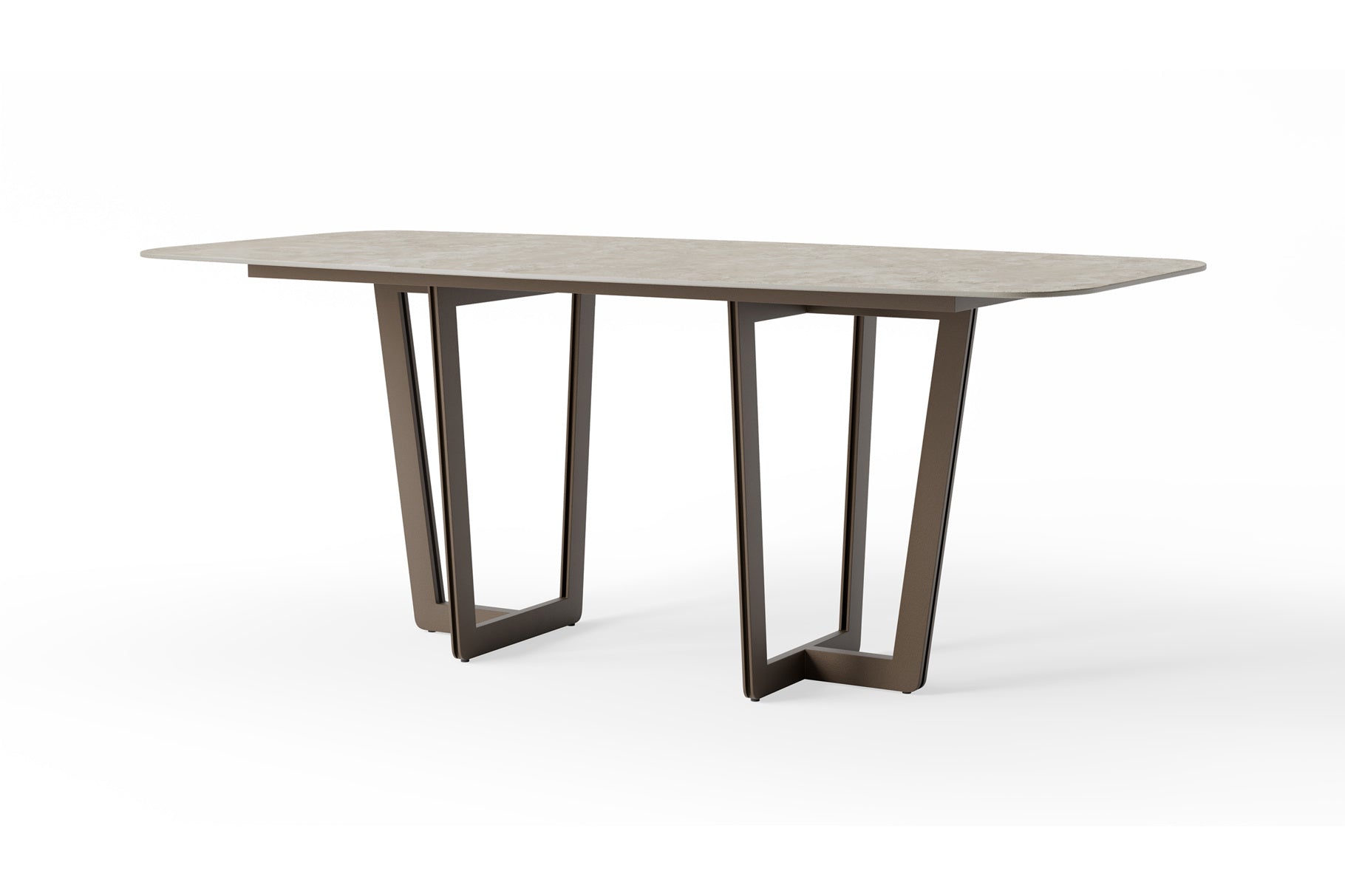 Eettafel Palermo - High dining - 240x116 - Brons - Neolith travertin