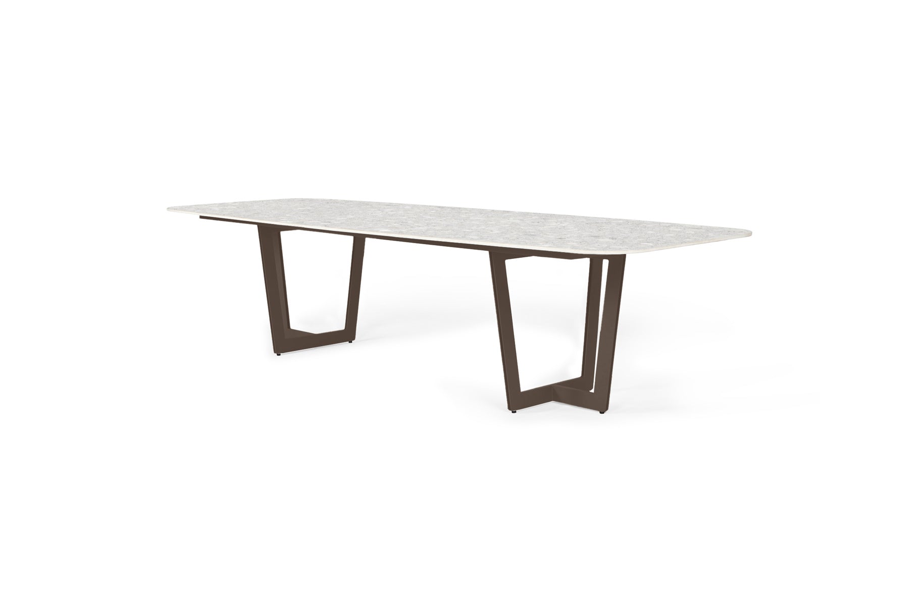 Eettafel Palermo - 320x116 - Brons - Neolith terrazzo light taupe