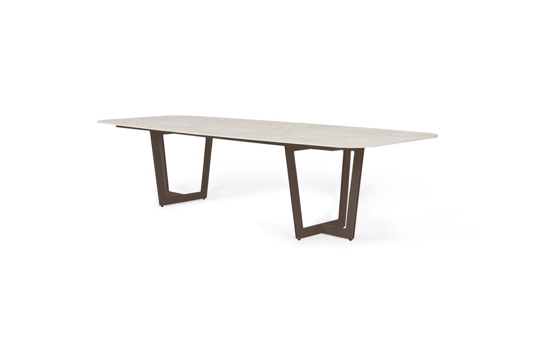 Eettafel Palermo - 320x116 - Brons - Neolith travertin