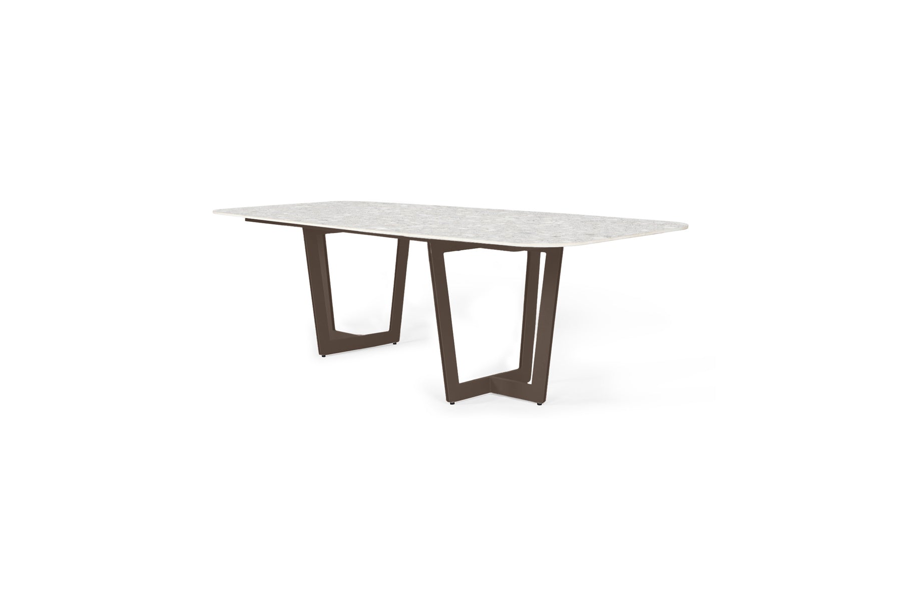 Eettafel Palermo - 240x116 - Brons - Neolith terrazzo light taupe