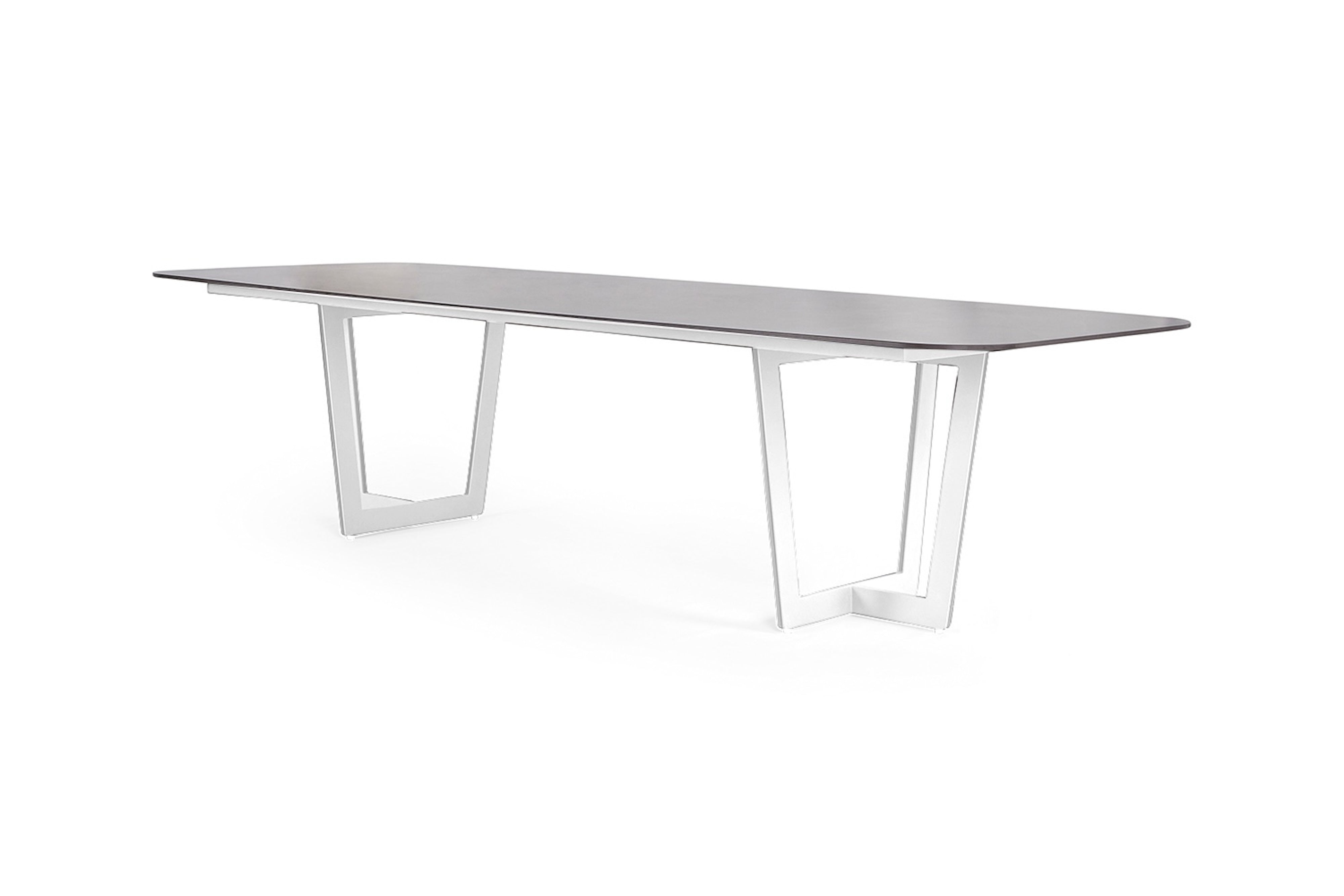 Tuintafel Palermo - 280x116 - Matt white - Neolith Marble black