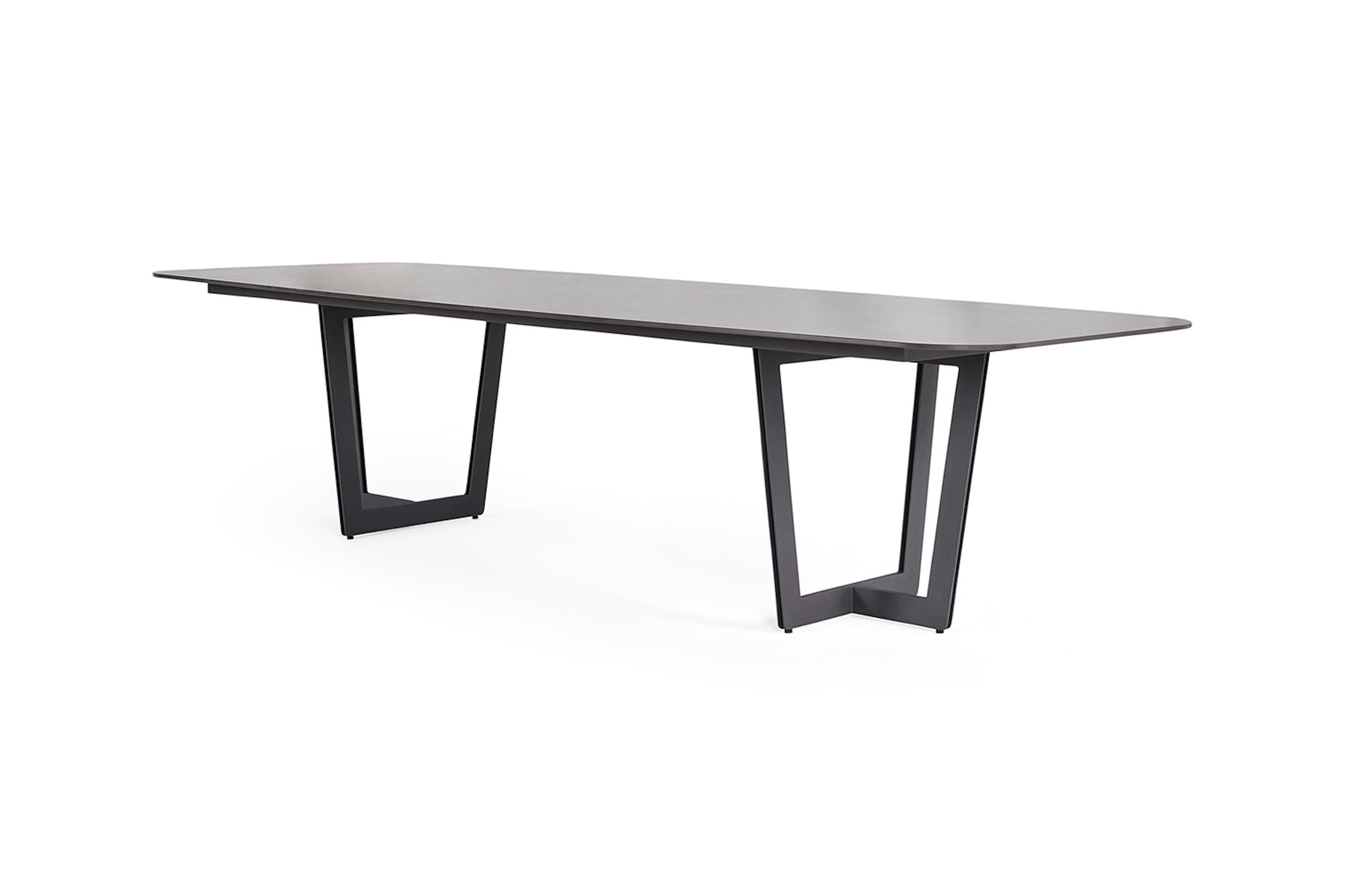 Tuintafel Palermo - 280x116 - Matt grey - Neolith Marble black