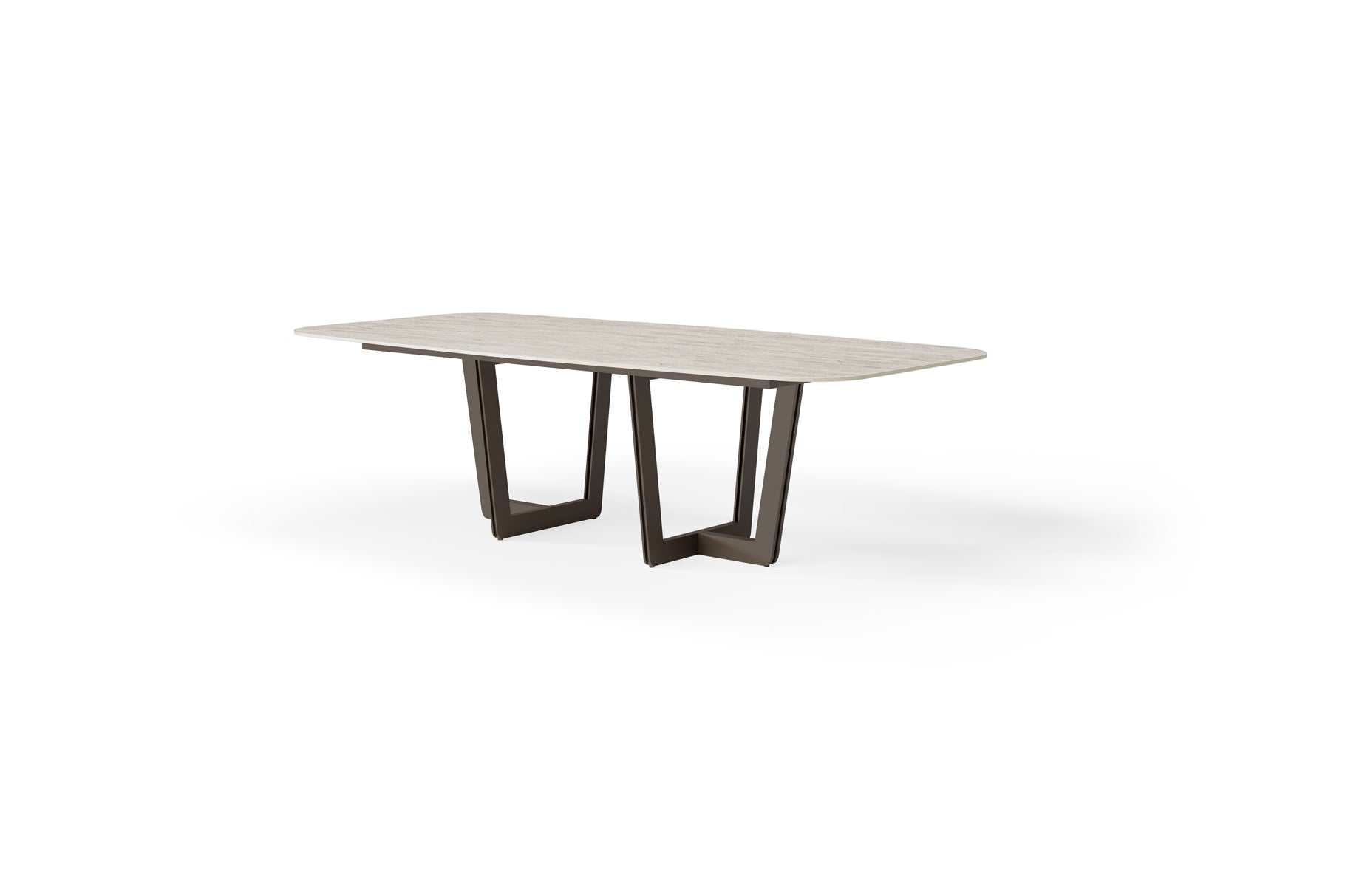 Eettafel Palermo - Low dining - 240x116 - Brons - Neolith travertin