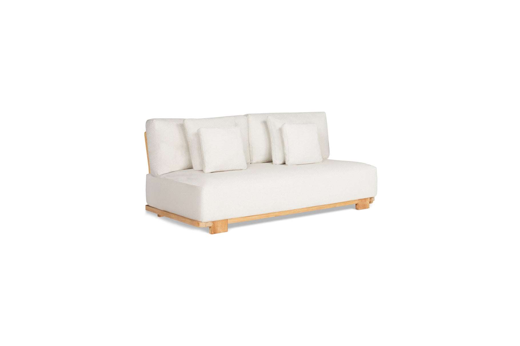Tuinbank Vento - No arms - 2 seater - Light sand gravel