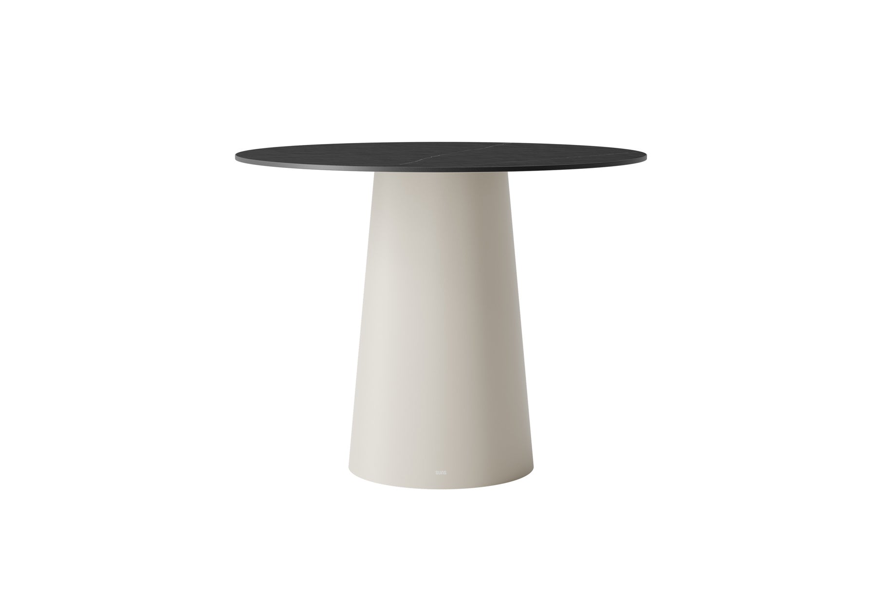 Tuintafel Sorolo - High dining - Ø120 - Camel sand - Neolith black