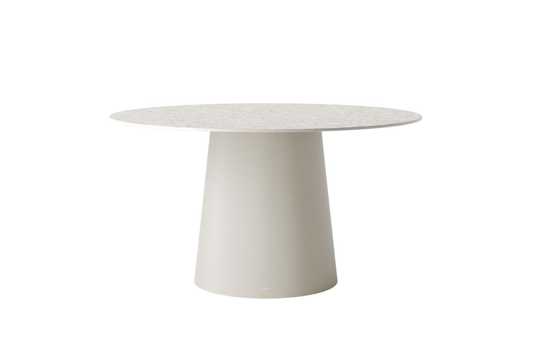Tuintafel Sorolo - Ø140 - Camel sand - Neolith terrazzo light taupe