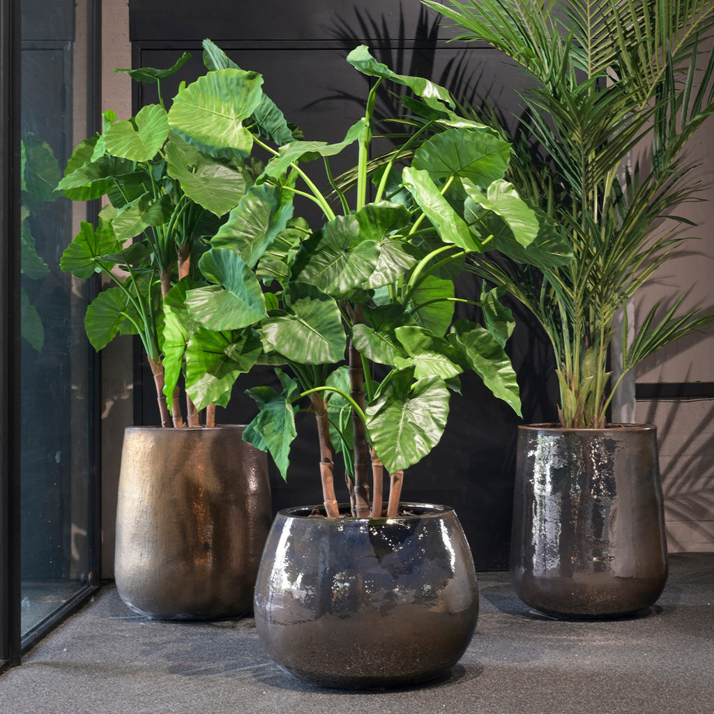 Plantenbak Koos - Metaalglans - D63 H47