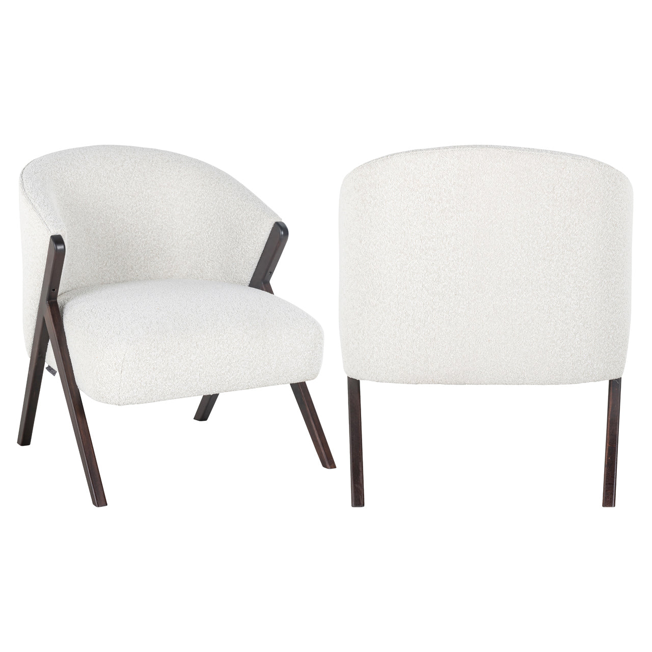 Fauteuil Mia - White bouclé