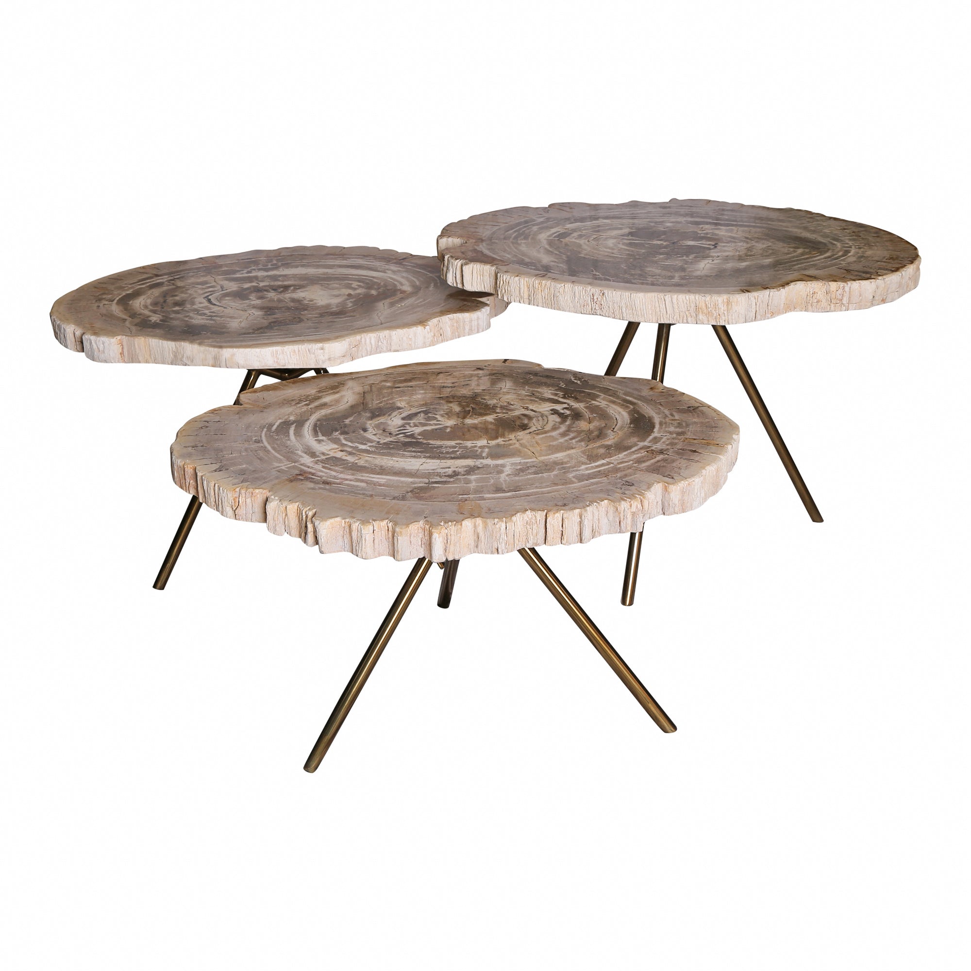 Salontafel Khine - Crème (set van 3)