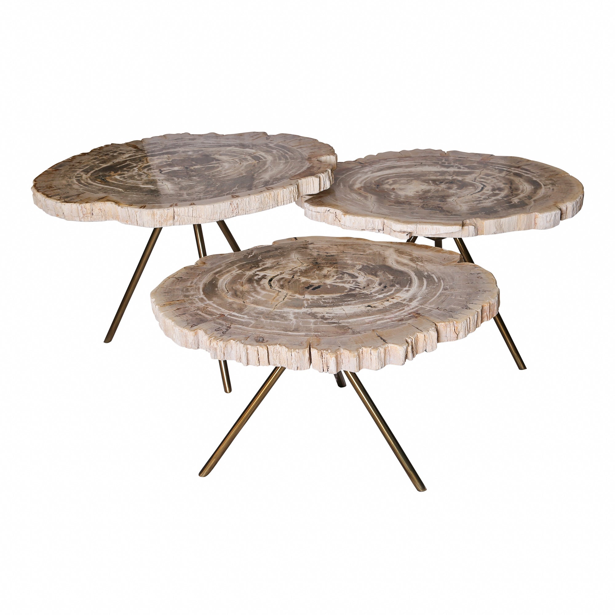 Salontafel Khine - Crème (set van 3)