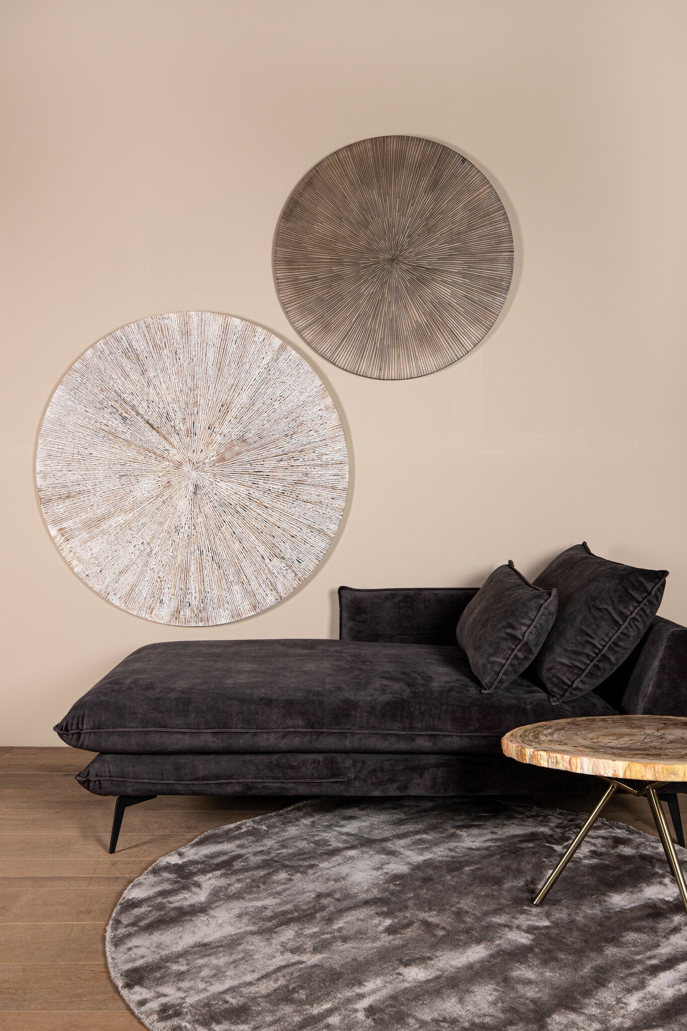Wanddecoratie Zapp - Wit - Rond - L