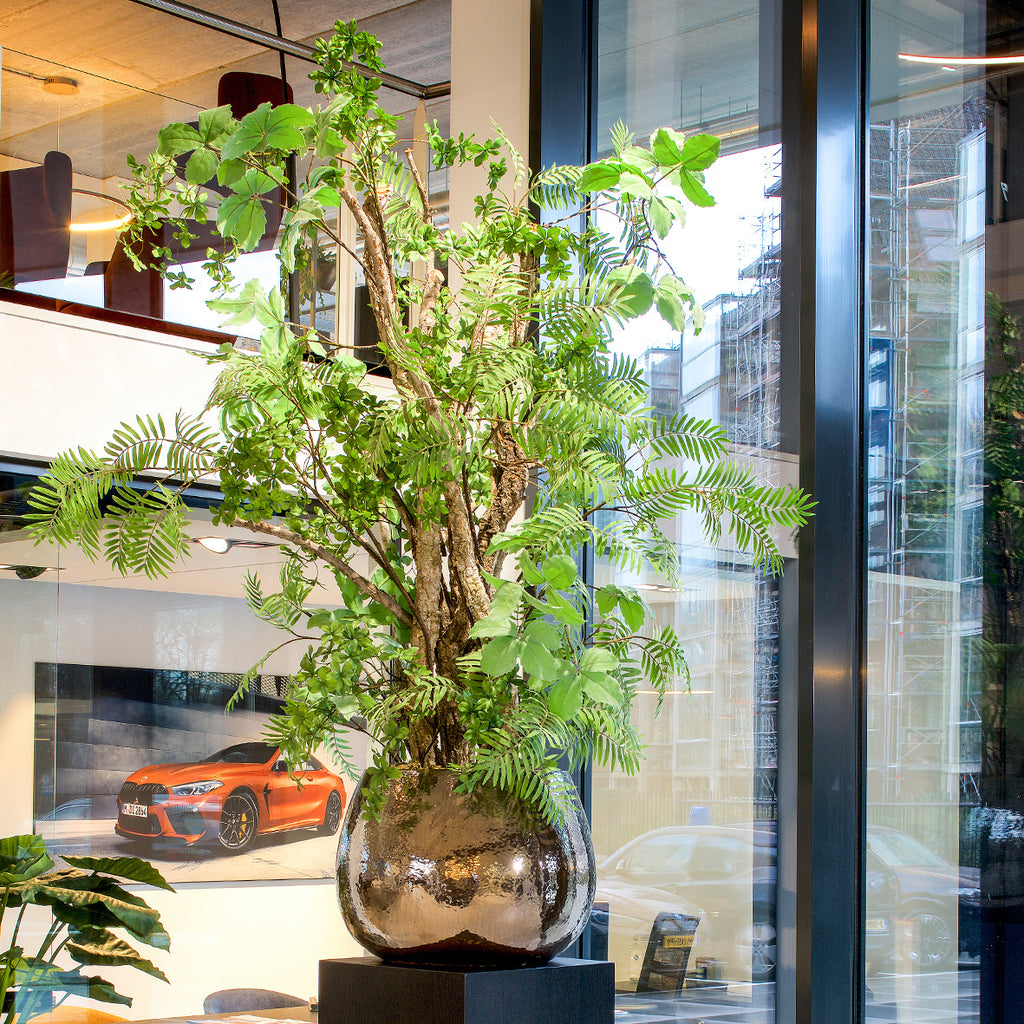 Plantenbak Koos - Metaalglans - D63 H47