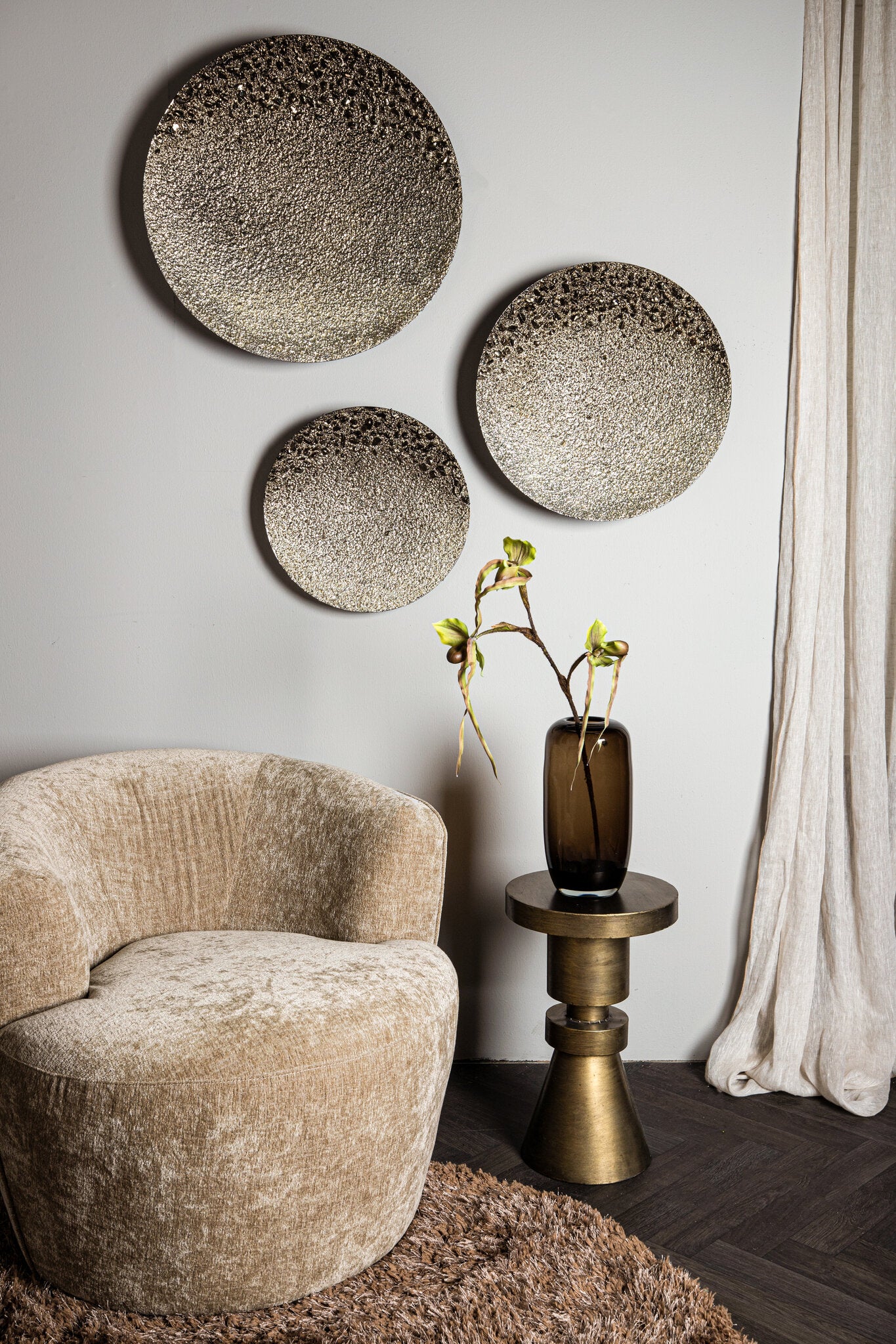 Vloerkleed Jups - Bruin - Rond - S