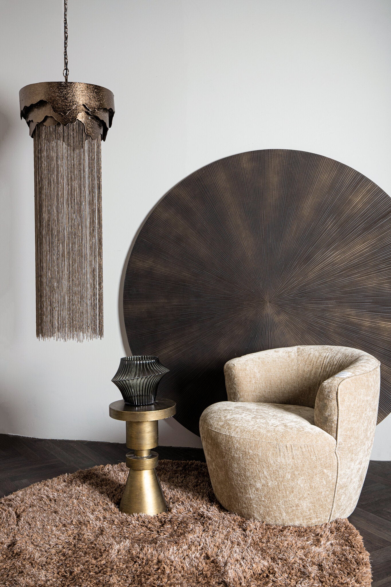 Vloerkleed Jups - Bruin - Rond - S
