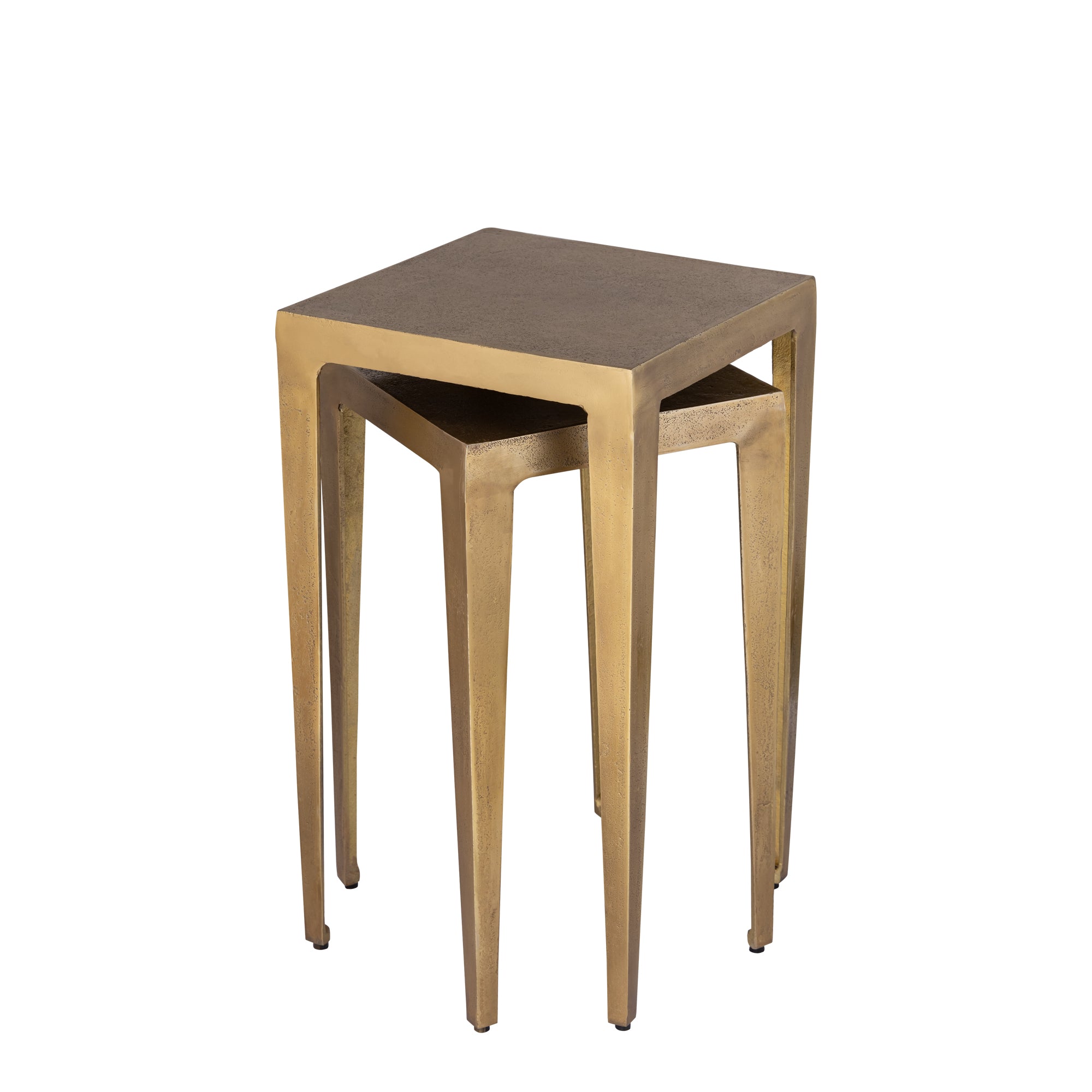 Bijzettafel Rivva - Goud - Laag (set van 2)