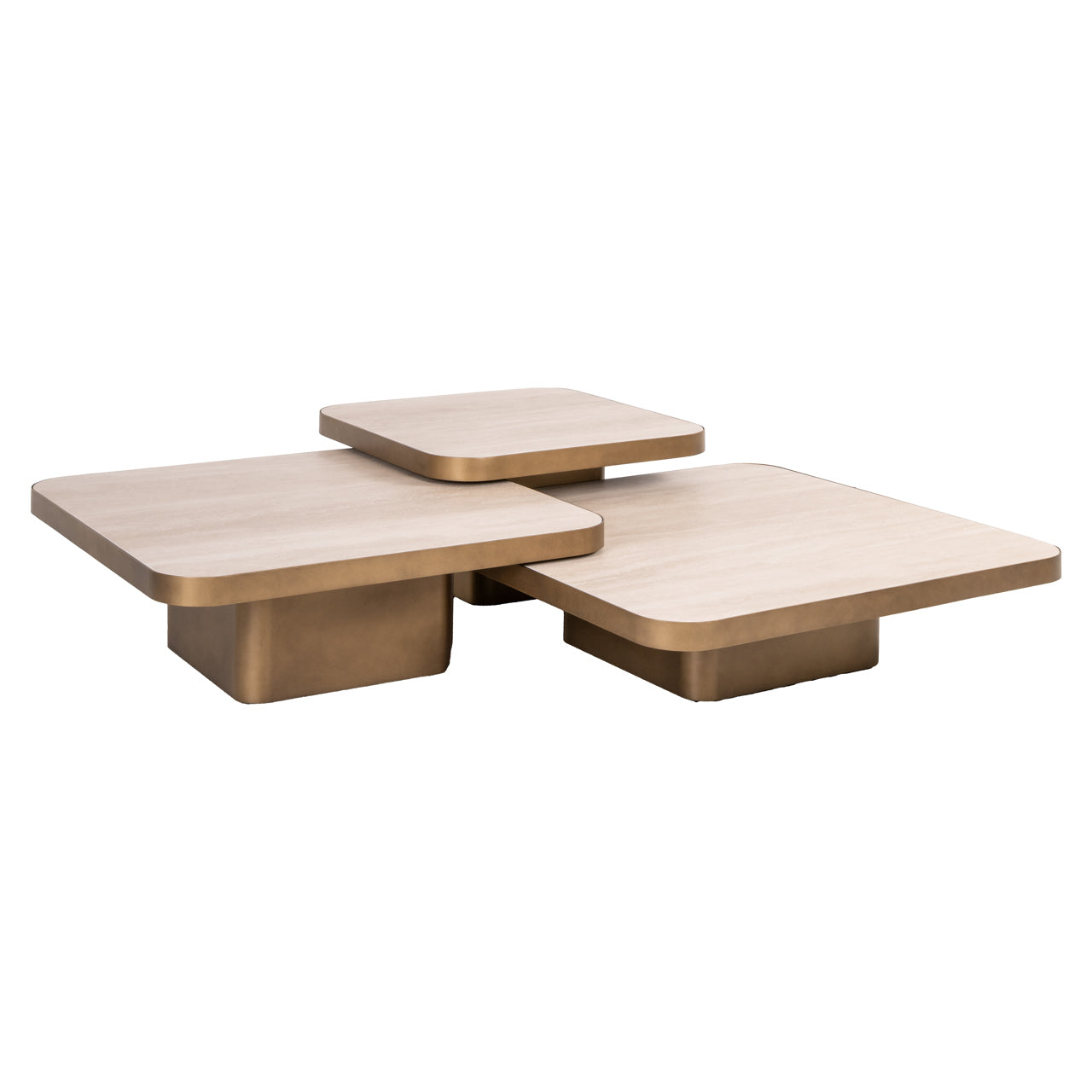 Salontafel Cumulus - Beige (set van 3)