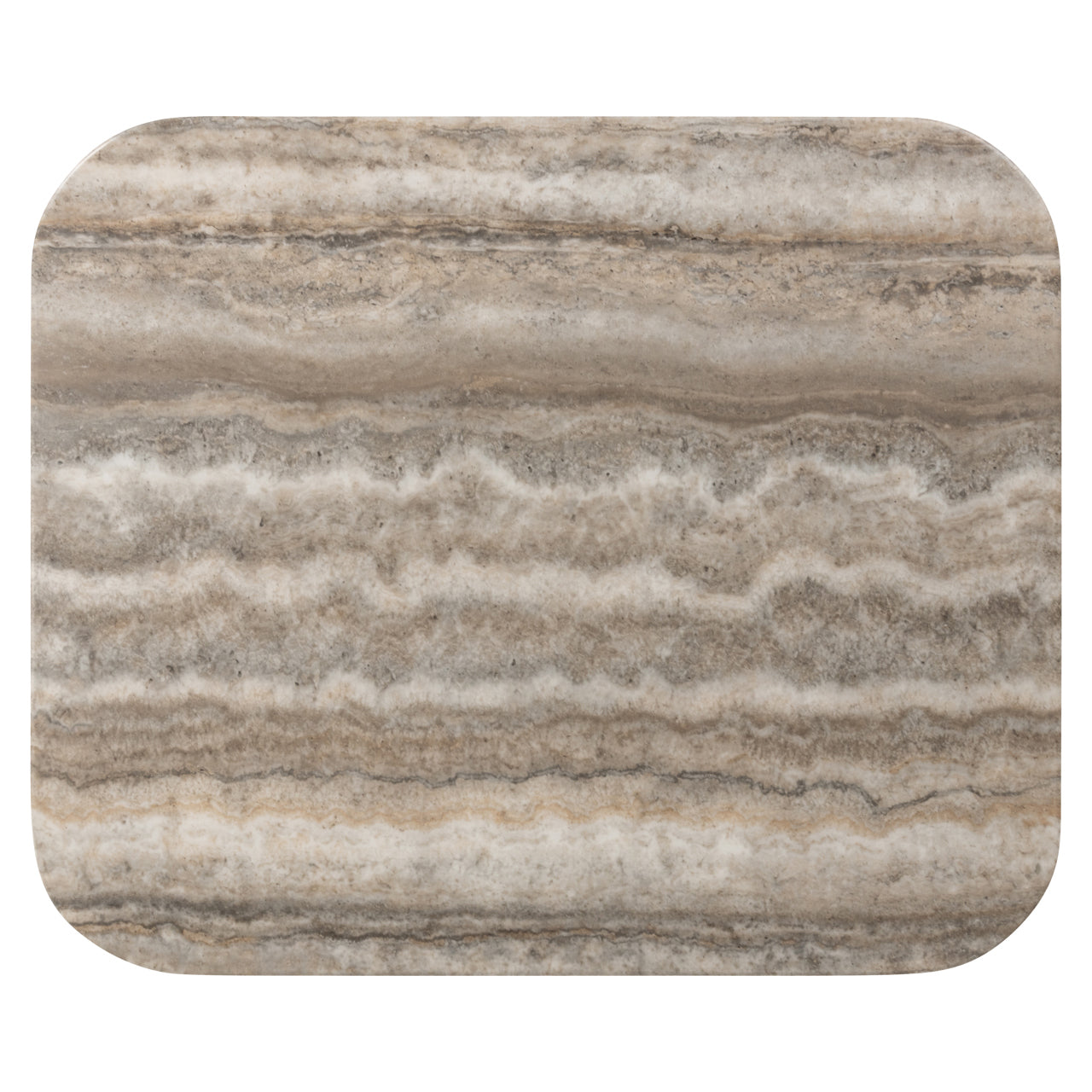Bijzettafel Denizly - Grijs faux travertine
