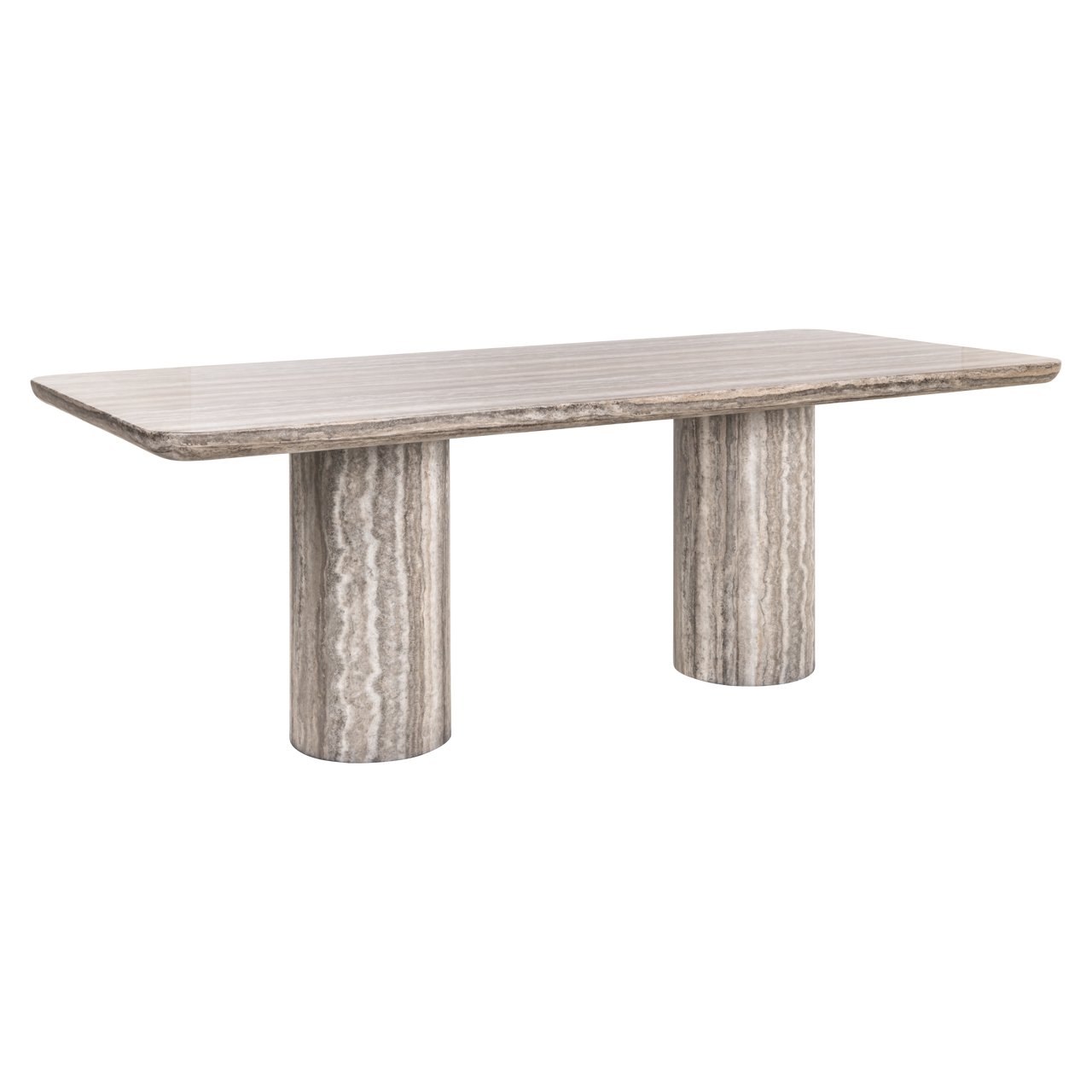 Eettafel Nebula - 225 cm - Grijs faux travertine