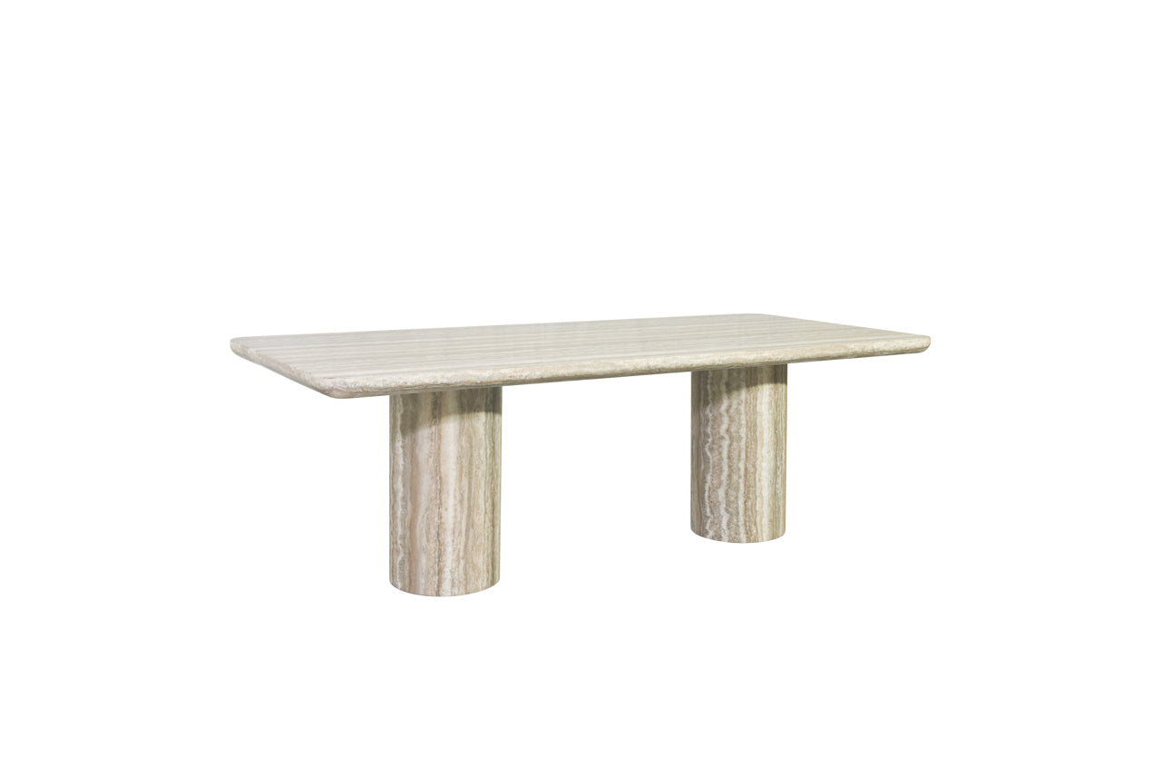 Eettafel Nebula - 225 cm - Grijs faux travertine