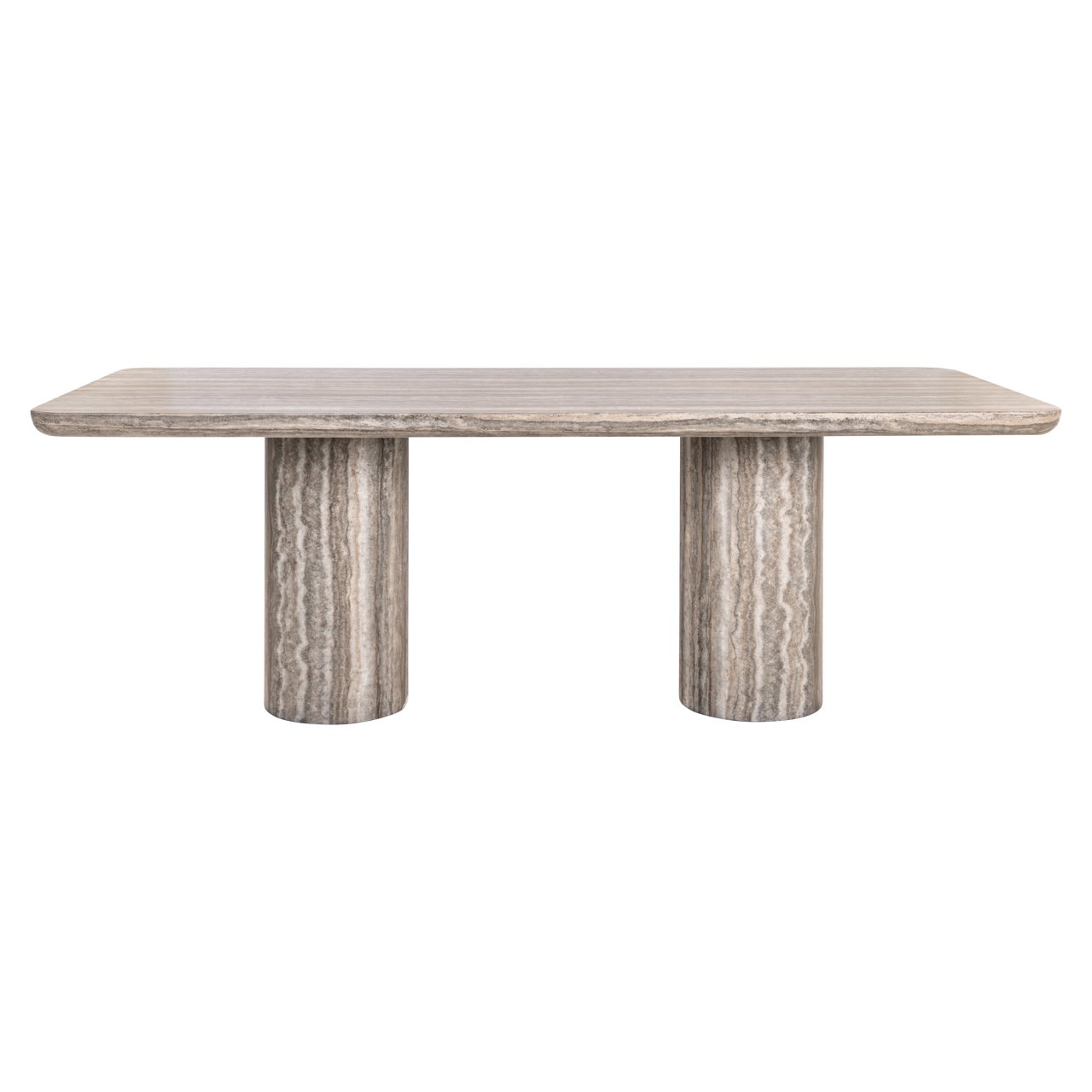 Eettafel Nebula - 225 cm - Grijs faux travertine