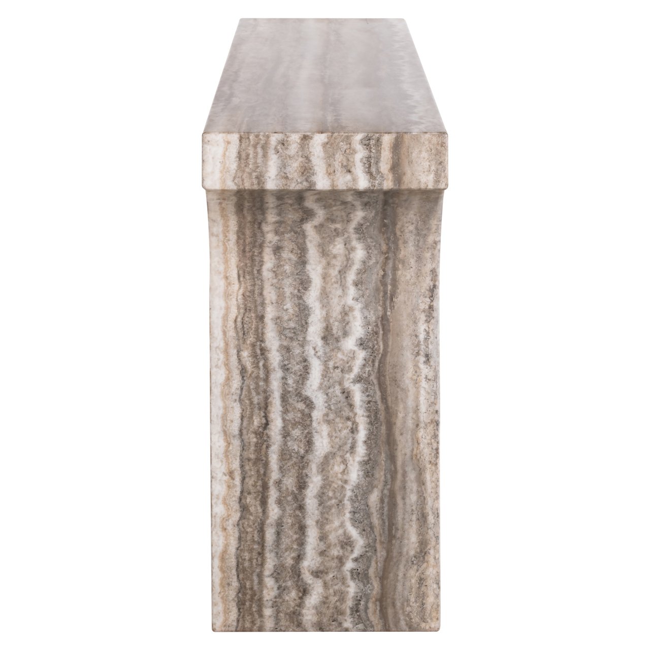 Sidetable Dulce - Grijs faux travertine