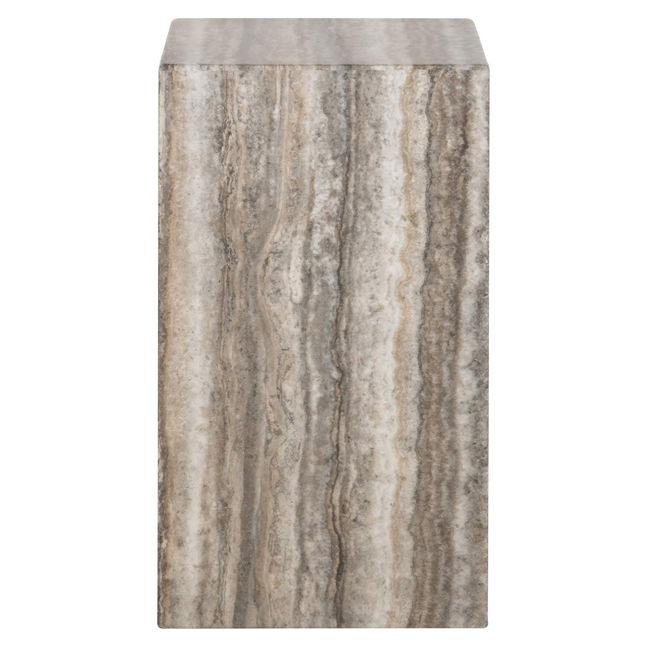 Bijzettafel Dulce - Grijs faux travertine