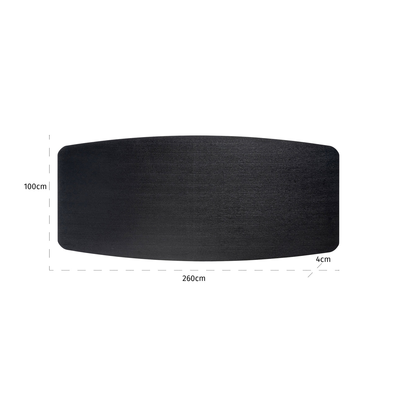 Eettafel Bonvoy - Zwart - 260 cm