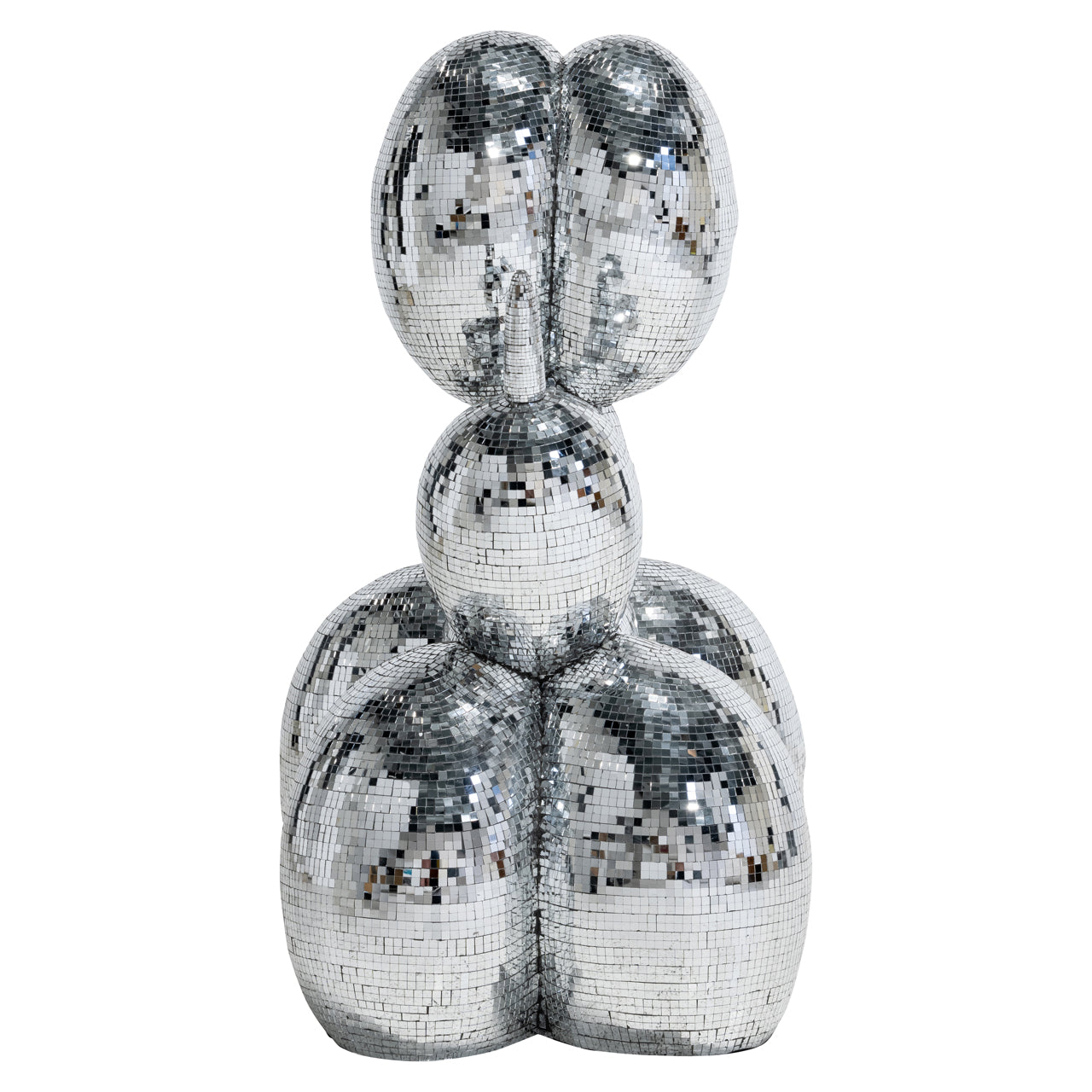 Dog deco object spiegel - Zilver