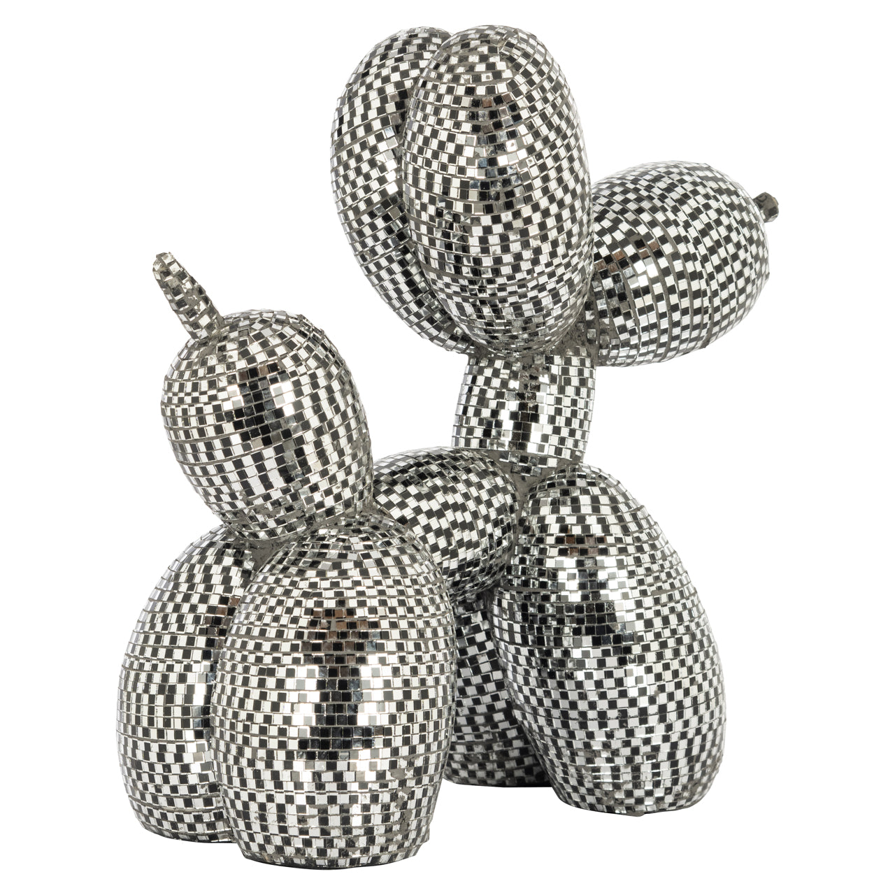 Dog deco object mirror - Zwart