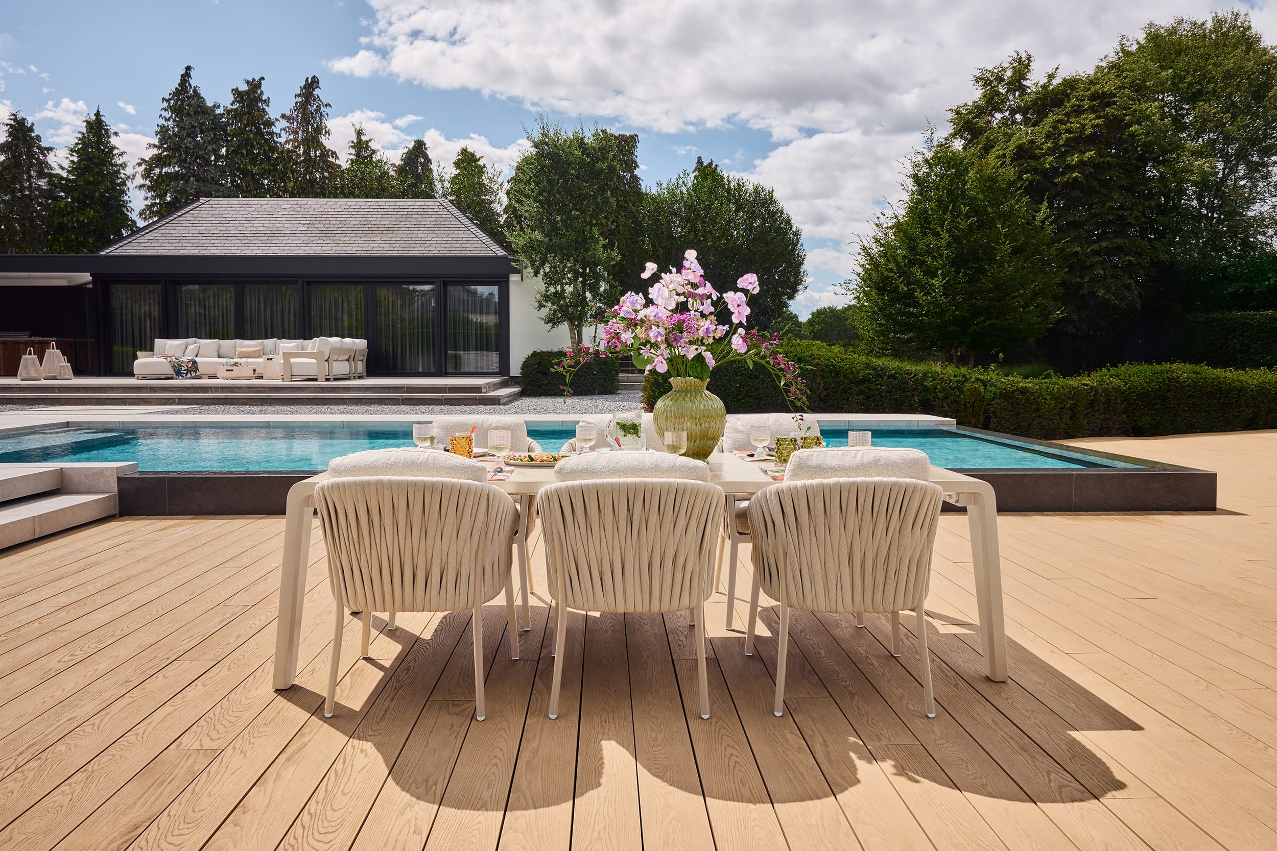 Tuinstoel Avero - Camel sand - Misty rope - Seashell bouclé