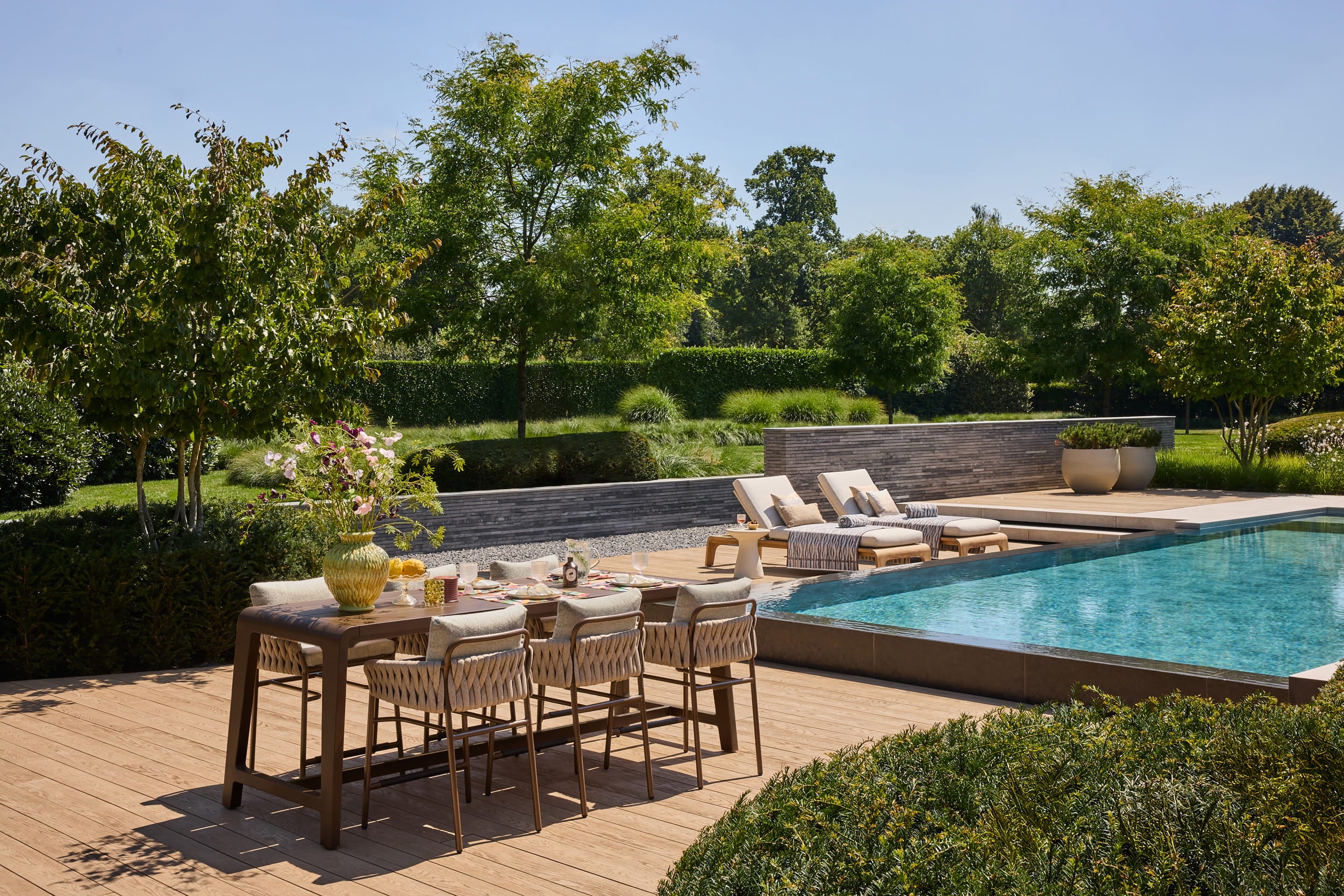 Tuintafel Basta - High dining - 256x96 - Brons