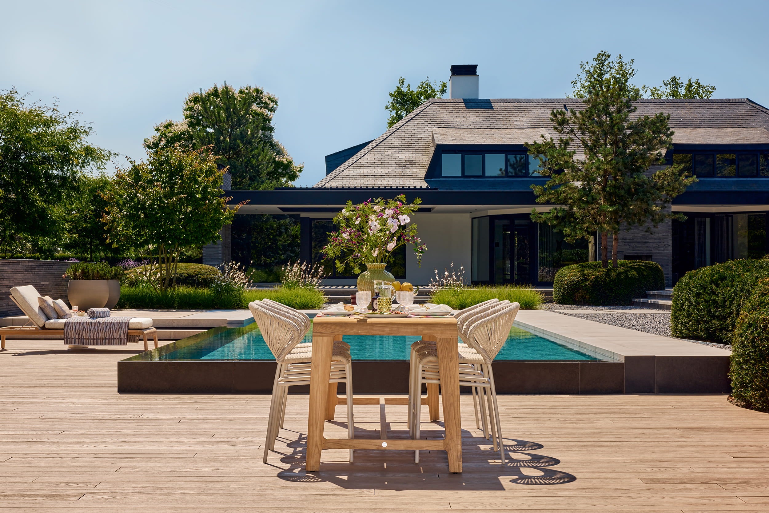 Tuintafel Basta - High dining - 256x96 - Teak