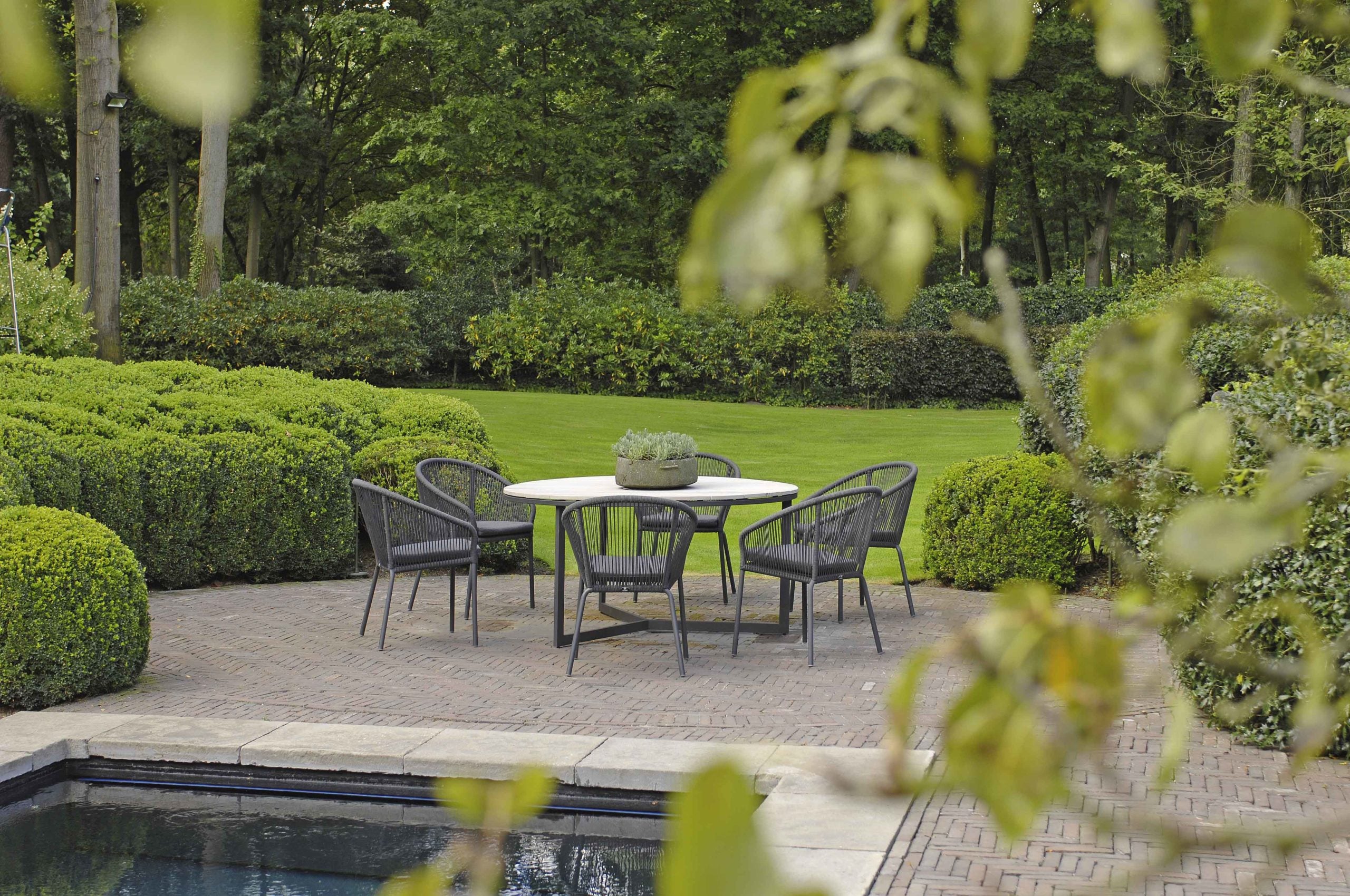 Tuinstoel Colette Donkergrijs