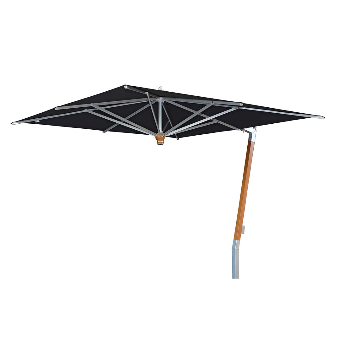 Parasol Ischia Teak Zwart 280x280
