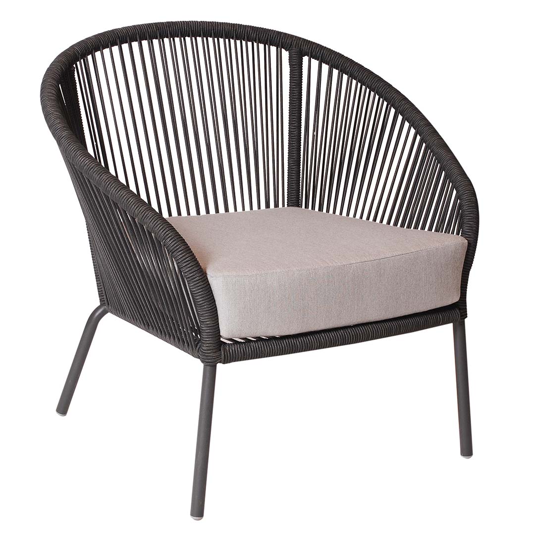 Loungestoel Colette Donkergrijs