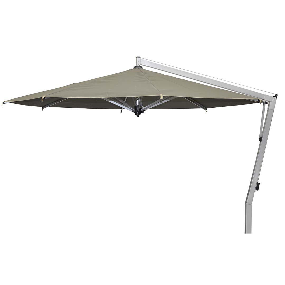 Parasol Capri Zilver Coffee ø400