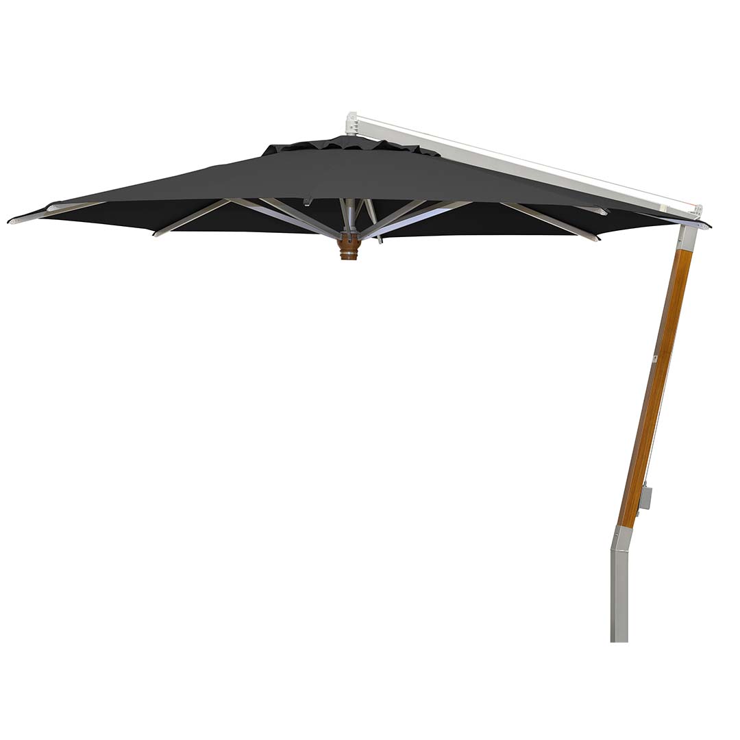 Parasol Ischia Teak Zwart ø340