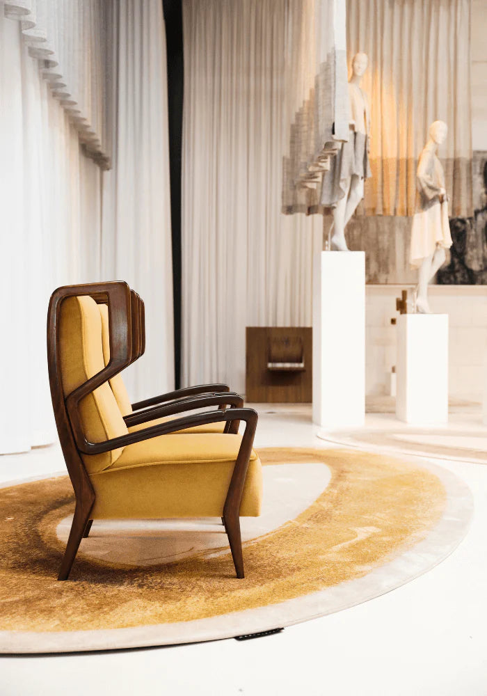 Vloerkleed Brush Ovale - Ocker Brown