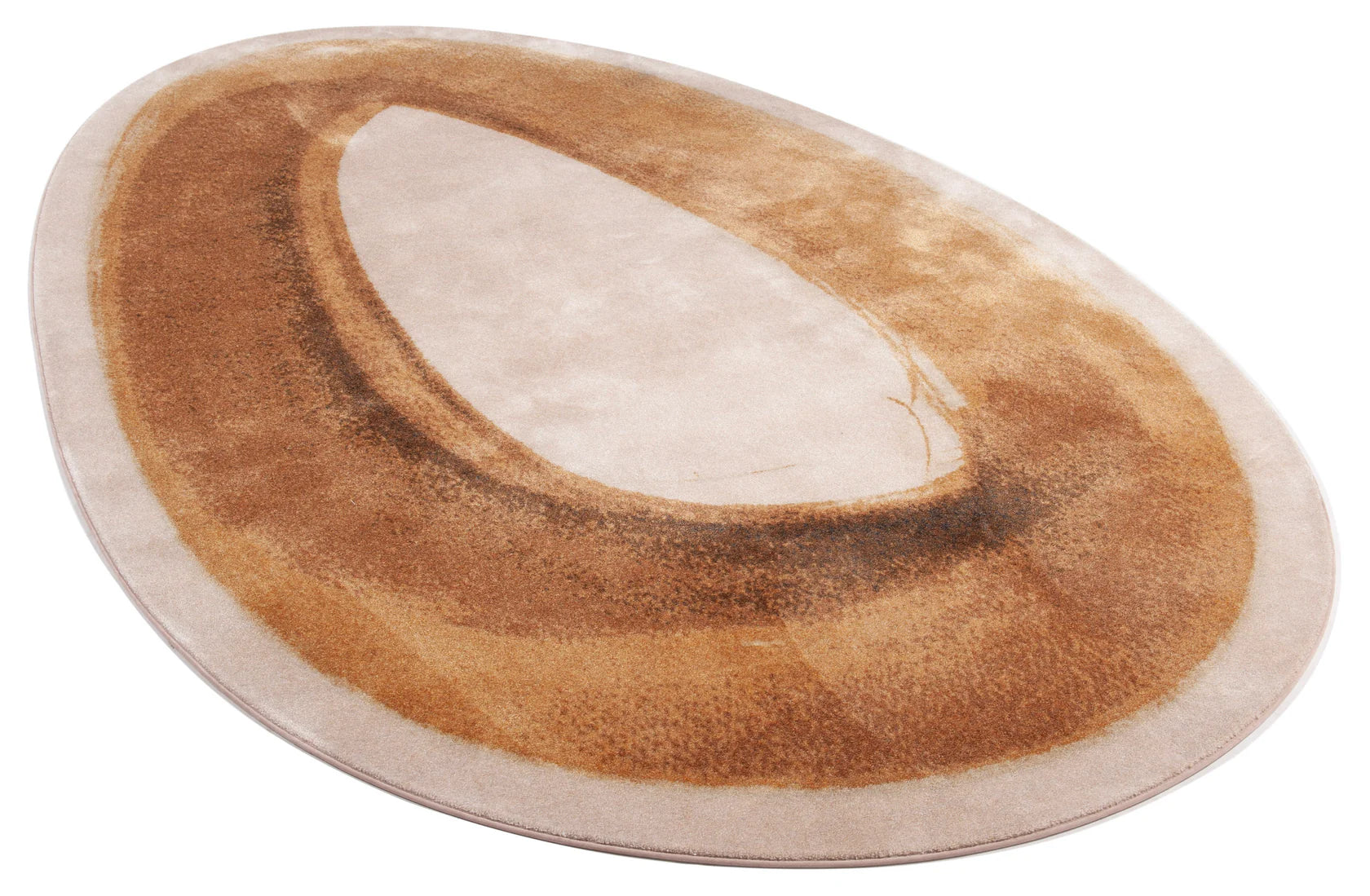 Vloerkleed Brush Ovale - Ocker Brown