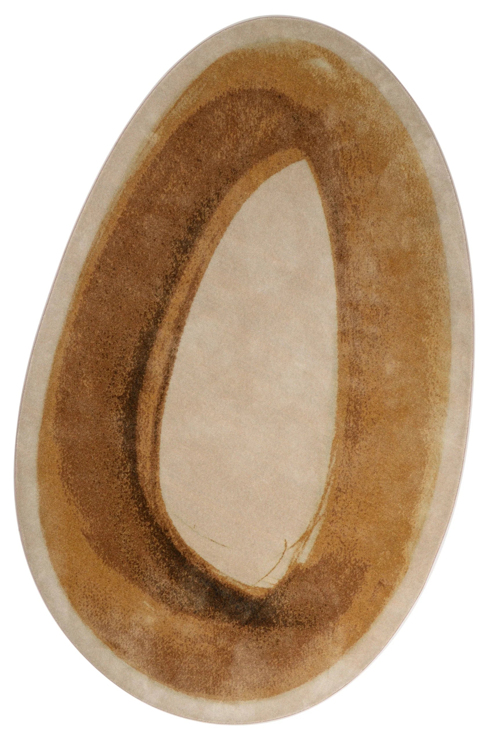 Vloerkleed Brush Ovale - Ocker Brown