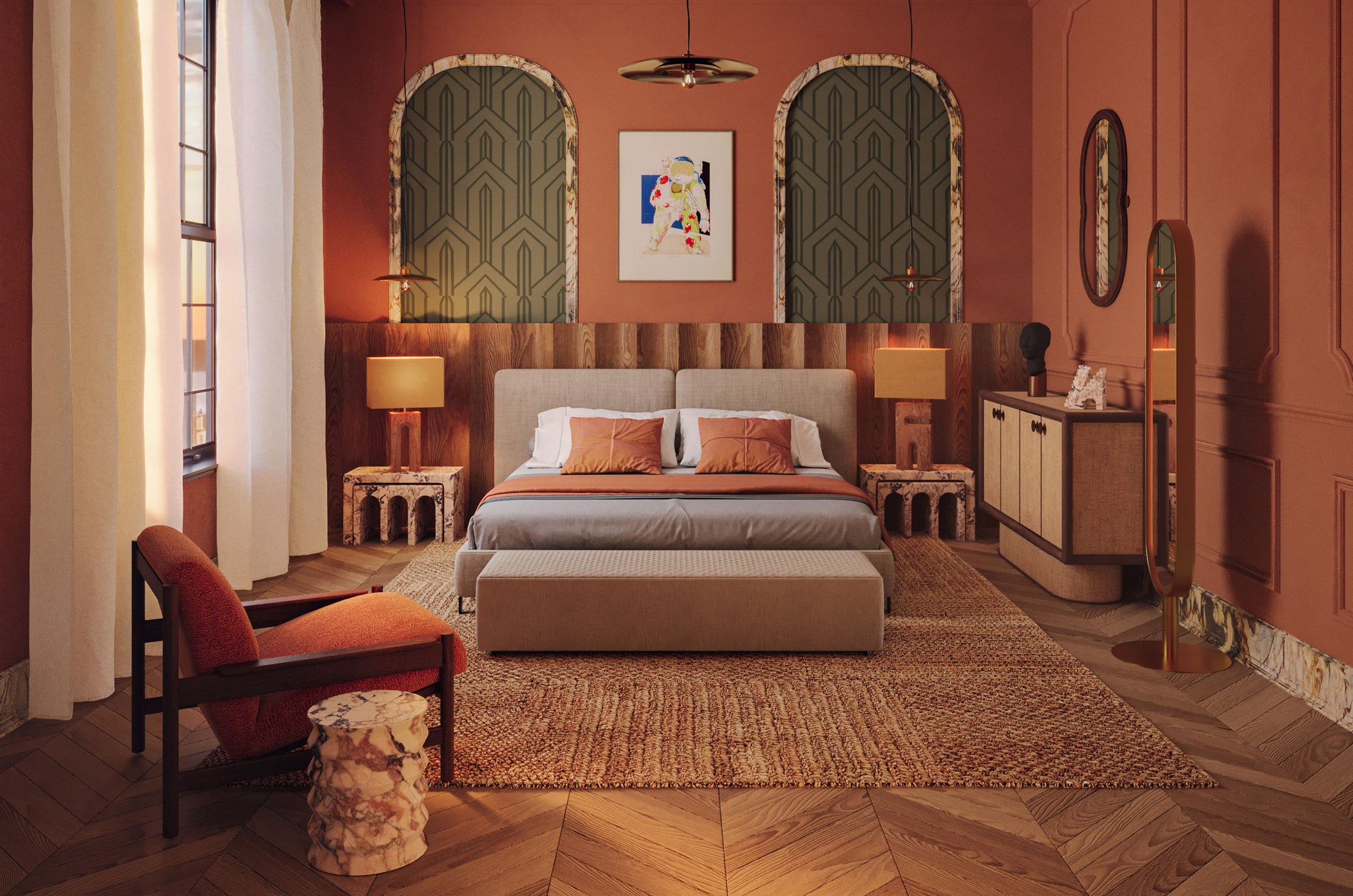 Fauteuil Casca - Burnt Terra