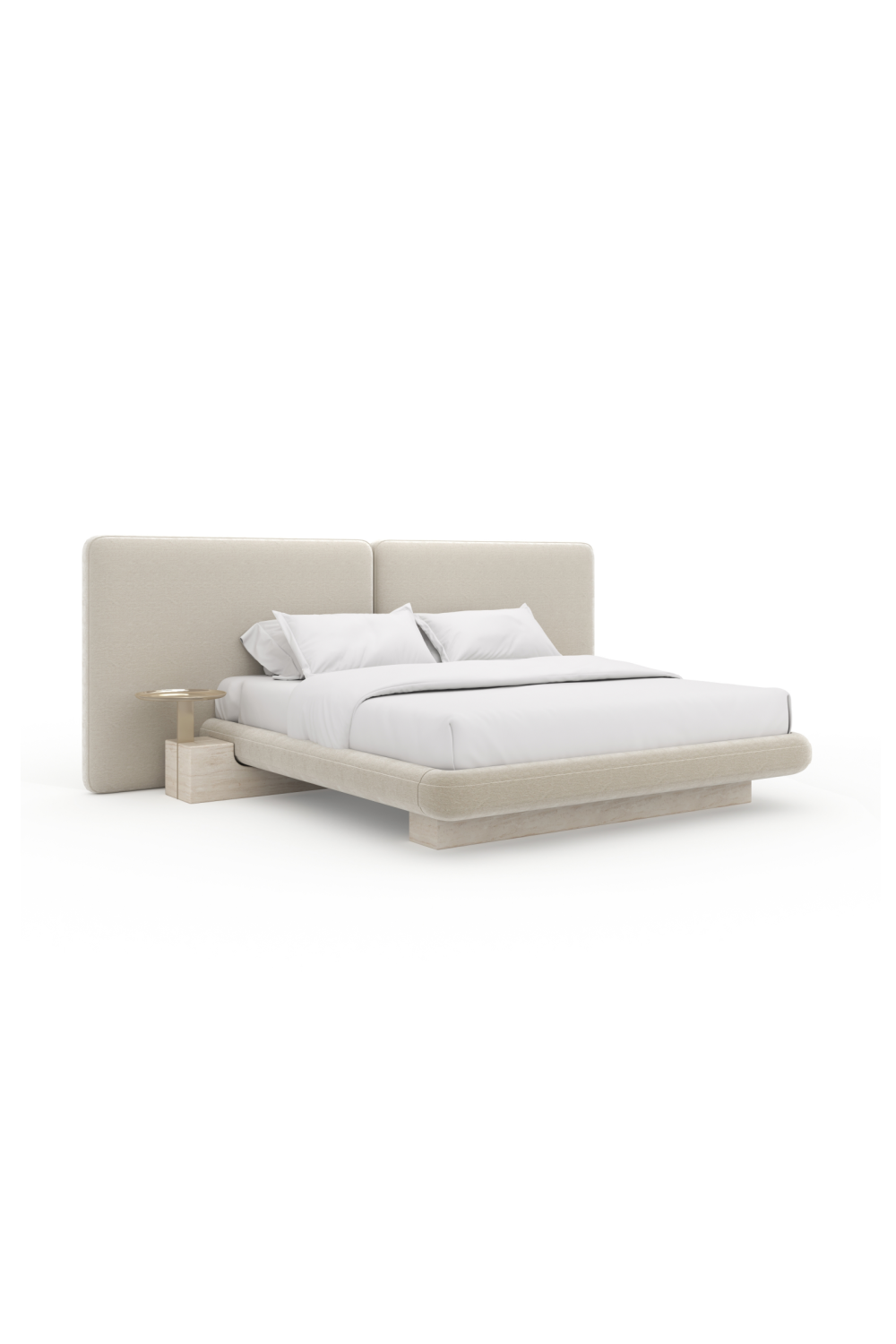 Bed Overlap - 2-panel Kingsize - Ivory velvet