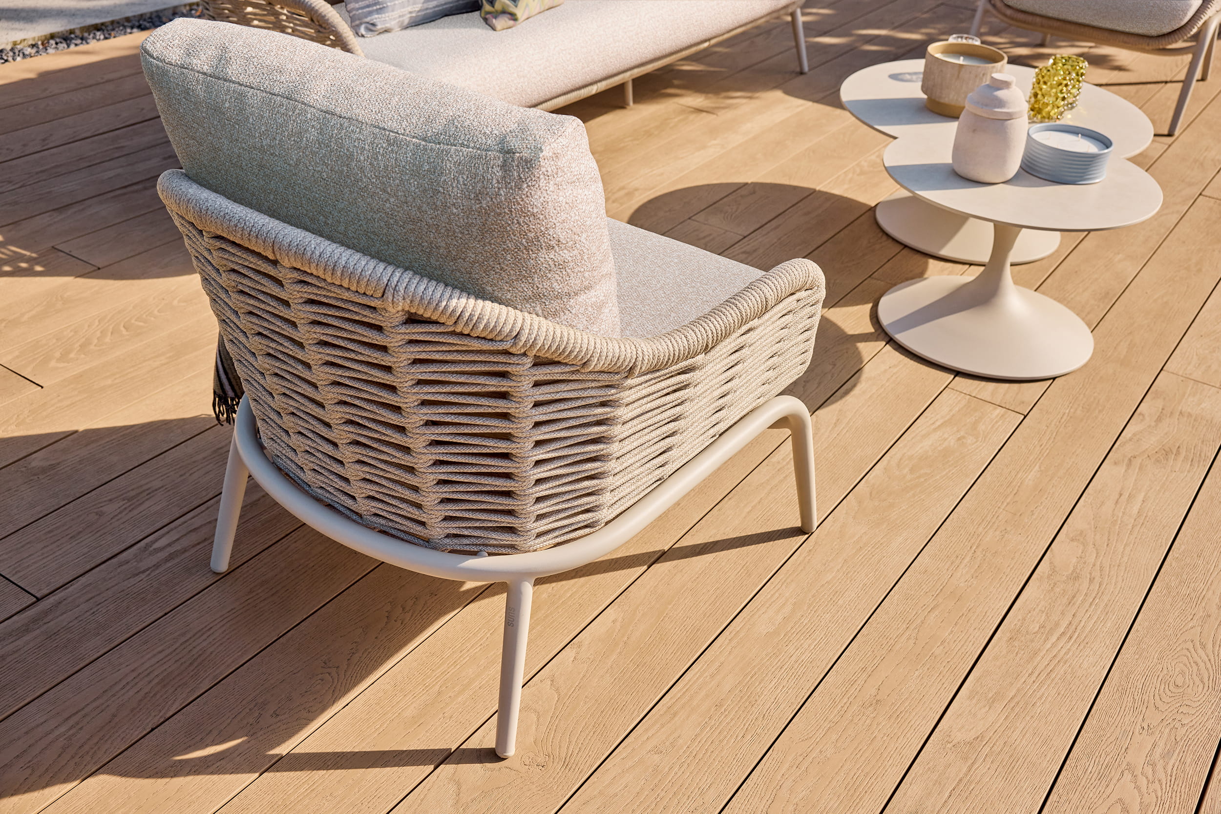 Salontafel Nova - Ø60 - Camel sand - Sintered stone taupe