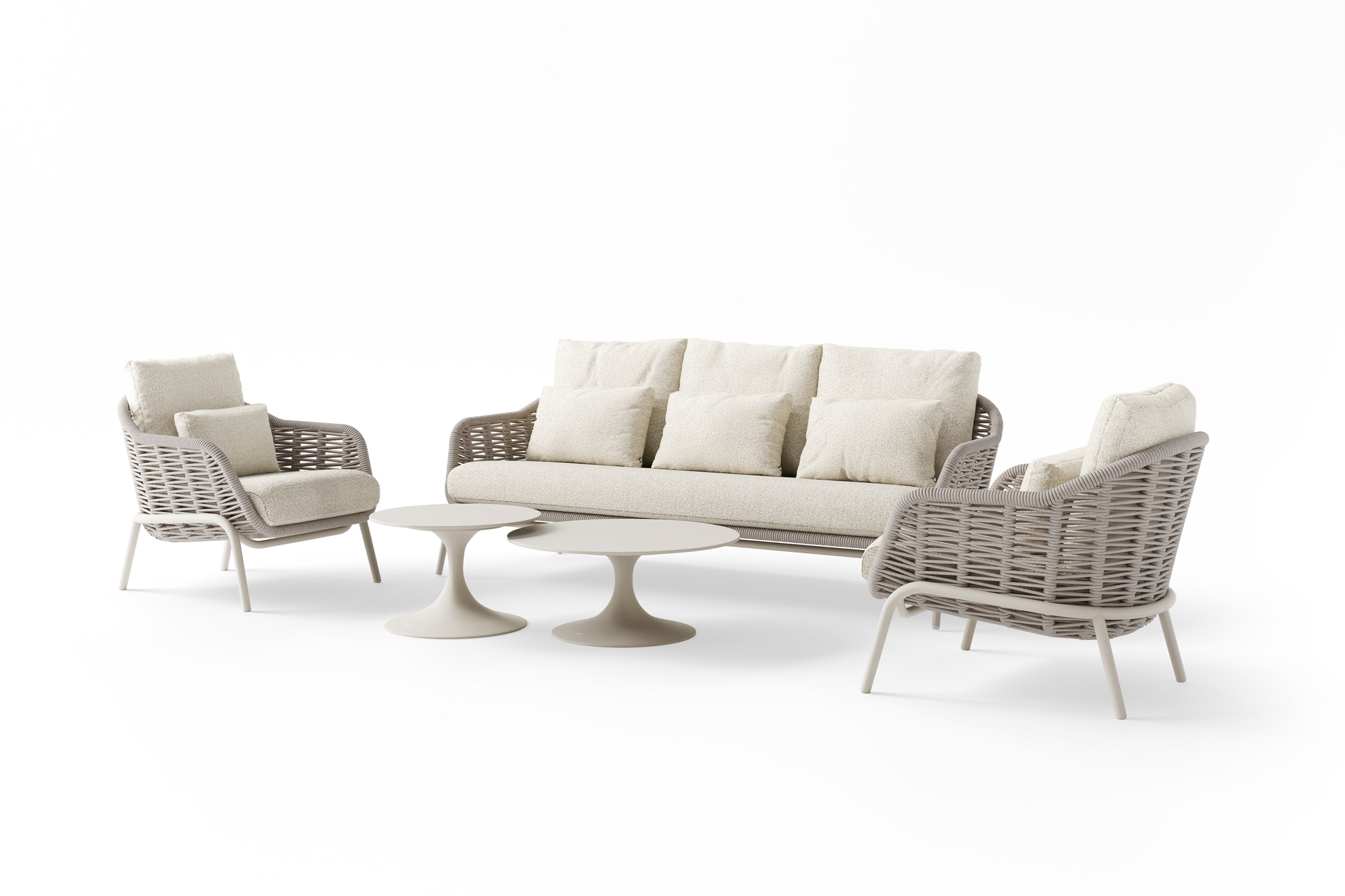 Sofaset Casto - Beachy bouclé