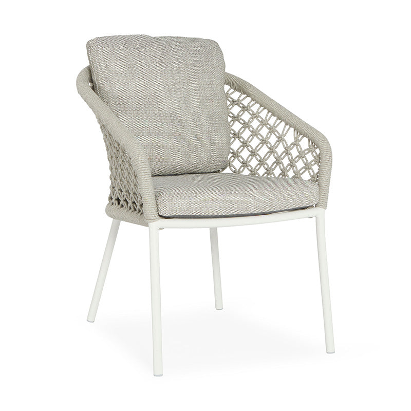 Tuinstoel Nappa - Macrame - Matt White - Camel Sand - Soft Grey
