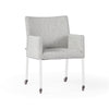 Tuinstoel Penna met wielen - Matt White - Soft Grey